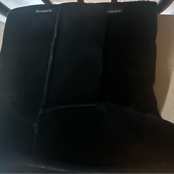 BearPaw Black Emma Short Suede Boots 608 W - Picture 5 of 10